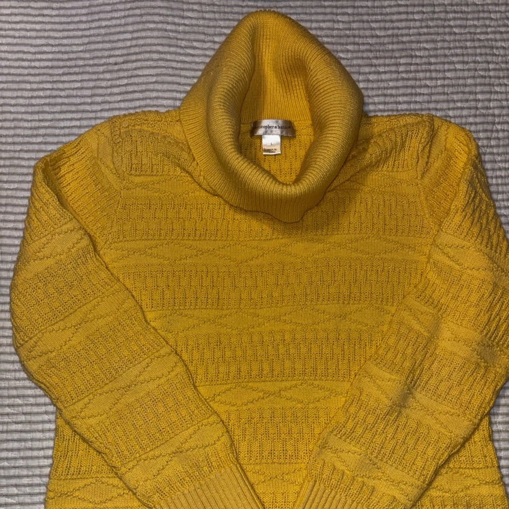 Christopher & Banks Golden Turtleneck Sweater